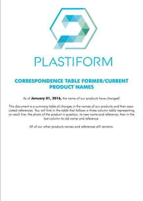 Plastiform 复制胶泥产品选型表