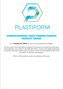 Plastiform 产品选型表