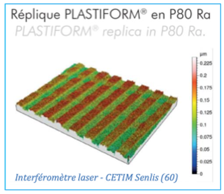 Analyse du Plastiform P80 Ra par interférométrie