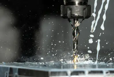 blind hole being machined