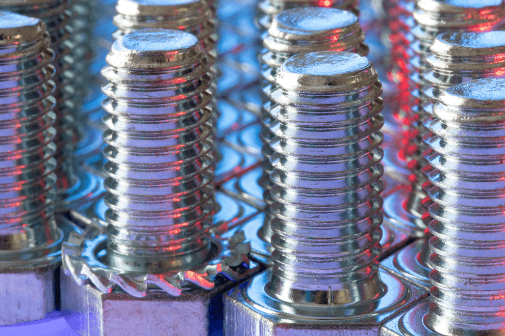 Bolts showing thread pitch illustration