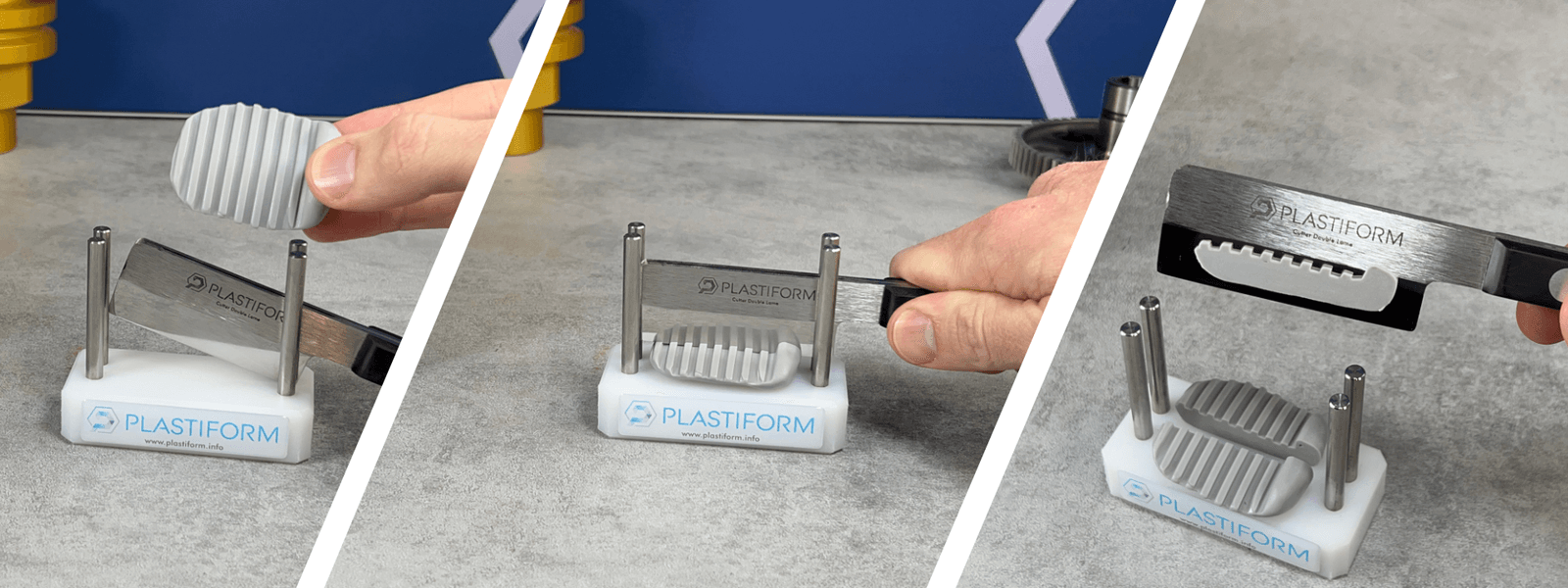 Découpe d'une empreinte Plastiform au cutter