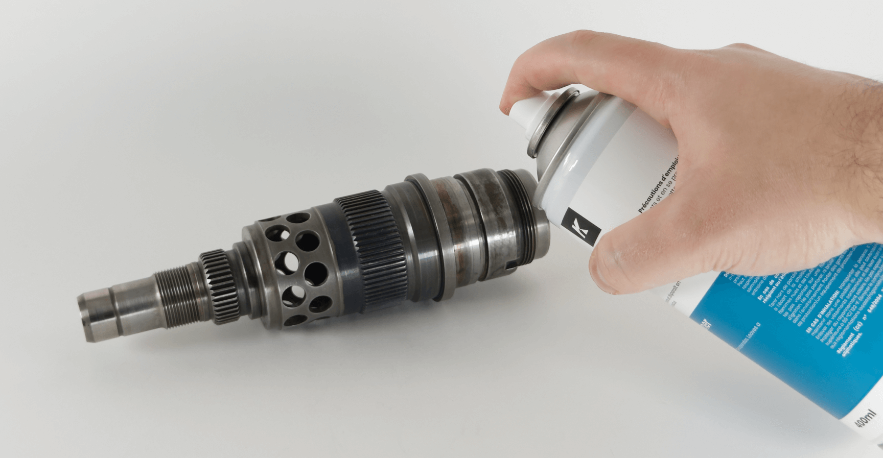 Degreasing the part