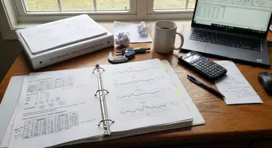 Results of a Gage R&R study in a desk